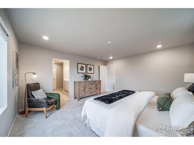 Furnished interior view inside a new home in Thompson River Ranch, Johnstown (Image 15).