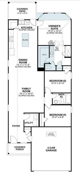 2D floor plan layout of this home in Summerview, Fulshear, TX (Image 3).