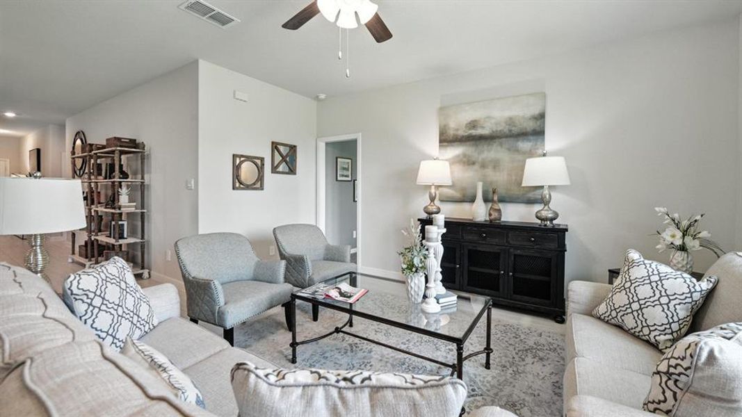 Furnished interior view inside a new home in Monarch at the Meadows, Ponder (Image 14).