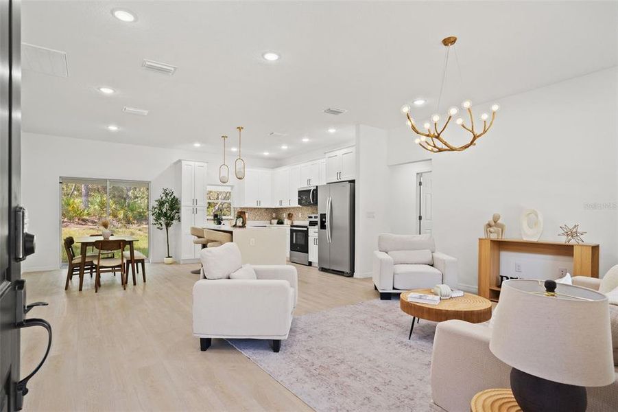 Furnished interior view inside a new home in , Citrus Springs (Image 42).