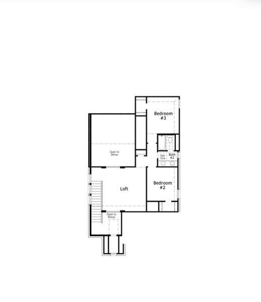2D floor plan layout for the Merrivale by Highland Homes in Mantua Point, Van Alstyne, TX (Image 26).