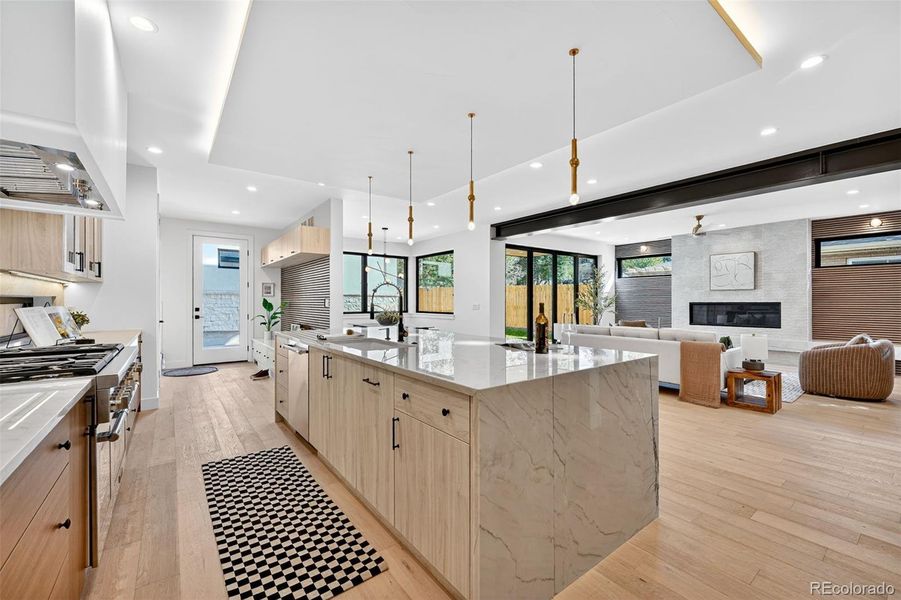 Open concept design great room