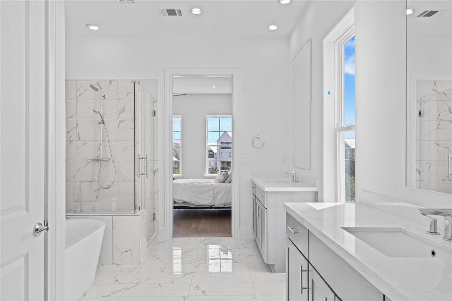 Spa-Like Primary Bathroom - Separate Sinks Spa-Like Primary Bathroom - Separate Sinks
