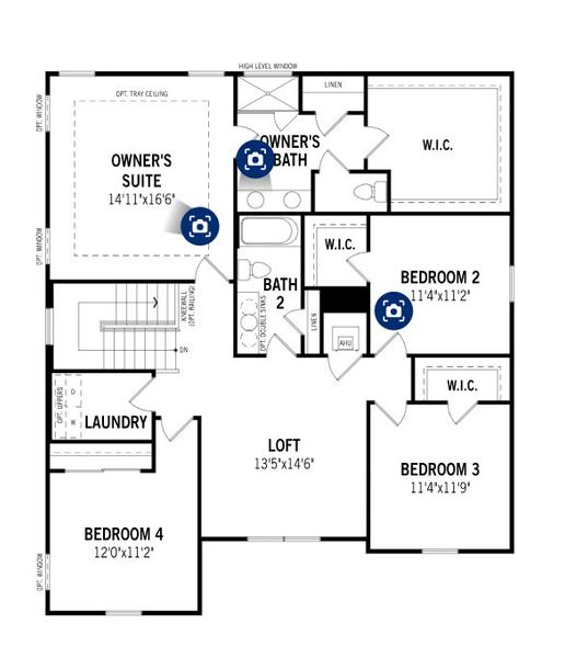 2D floor plan layout for the Shenandoah by Mattamy Homes in Sunstone Lakeside at Wellen Park, Venice, FL (Image 4).