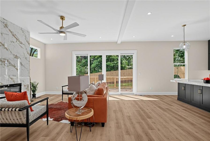 Furnished interior view inside a new home in , Atlanta (Image 31).