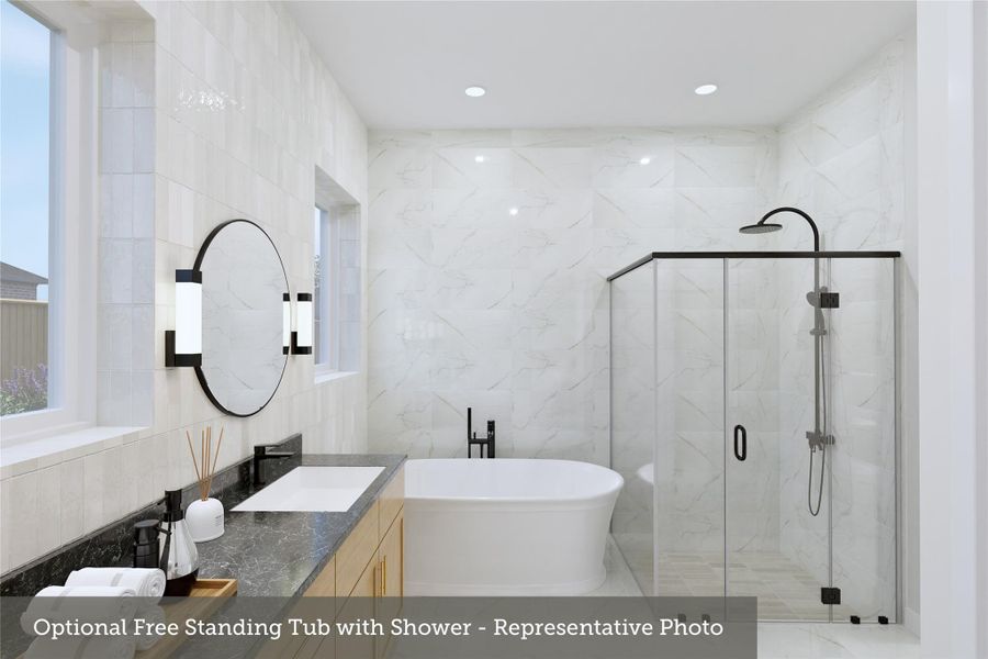 Furnished interior view inside a new home in The Woodlands Hills - Premier Collection, Willis (Image 15).