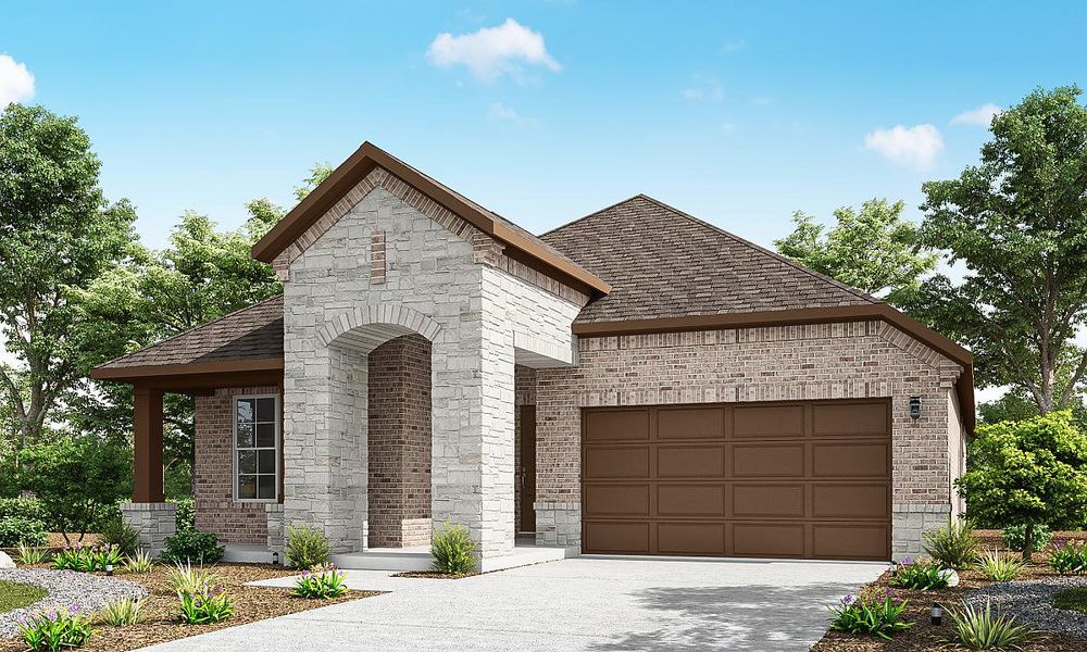 Representative exterior photo of a completed home built from the Lily by Caldwell Homes in Chambers Creek, Willis, TX (Image 2). Representative exterior photo of a completed home built from the Lily by Caldwell Homes in Chambers Creek, Willis, TX (Image 2).