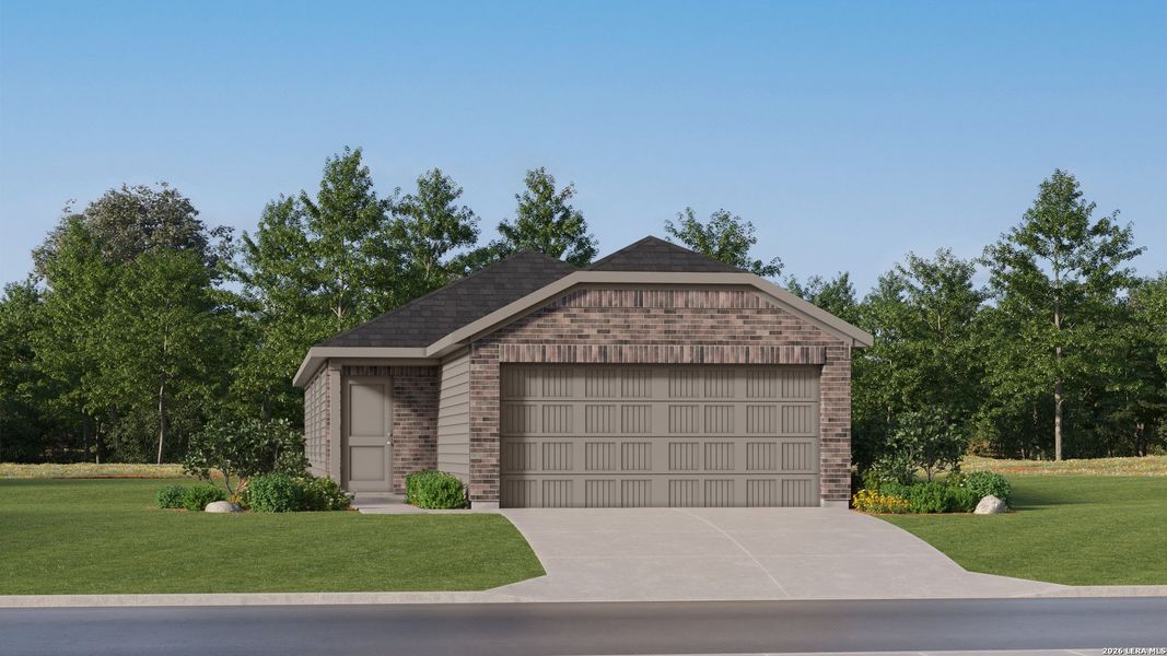 Front exterior of a new home in , San Antonio, TX, highlighting curb appeal (Image 21).