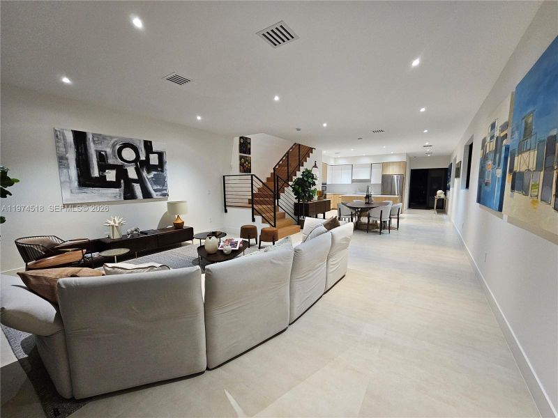 Furnished interior view inside a new home in , Miami (Image 8).