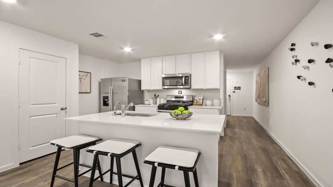 Furnished interior view inside a new home in The Canopies, Splendora (Image 7).