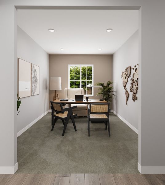 Furnished interior view inside a new home in Trailstone, Arvada (Image 21). Furnished interior view inside a new home in Trailstone, Arvada (Image 21).