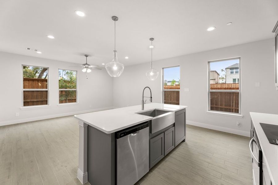 Representative exterior photo of a completed home built from the Opal by Impression Homes in Sereno Oaks at Buckner Terrace, Dallas, TX (Image 7). Representative exterior photo of a completed home built from the Opal by Impression Homes in Sereno Oaks at Buckner Terrace, Dallas, TX (Image 7).