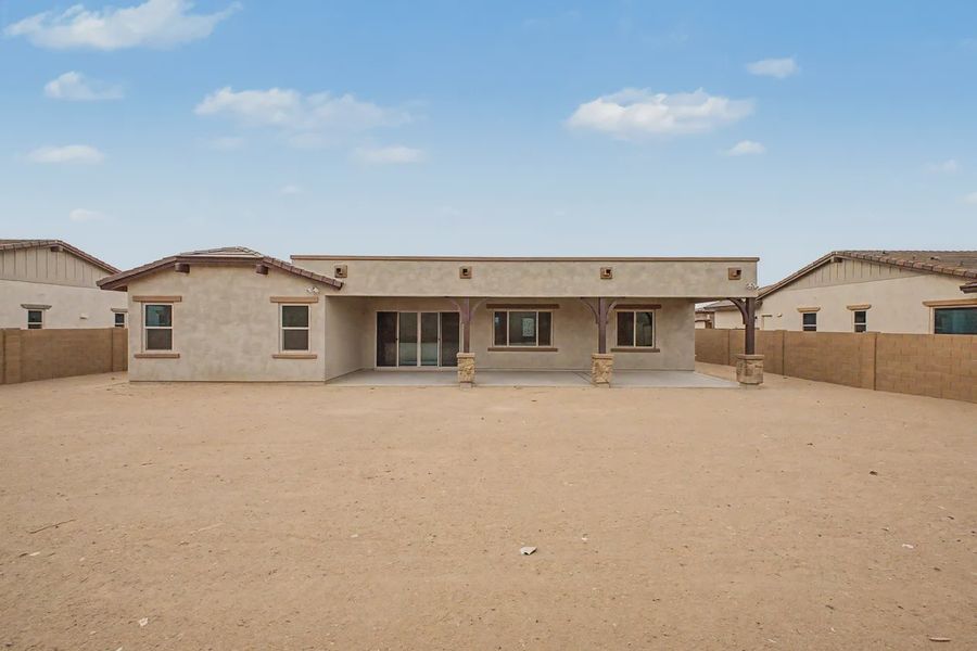 Exterior details and patio area of a home in Bellero Estates, Queen Creek (Image 19). Exterior details and patio area of a home in Bellero Estates, Queen Creek (Image 19).
