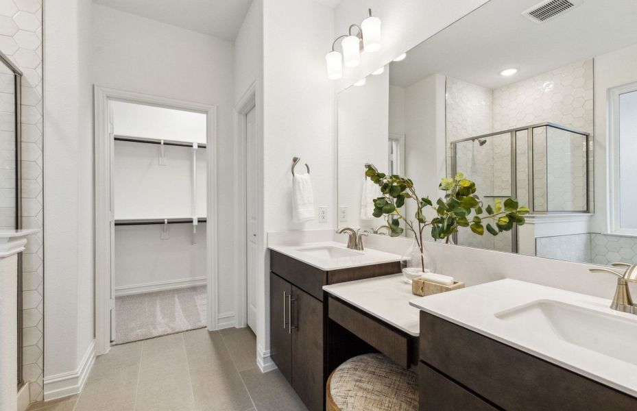 Owner's bath with double vanity