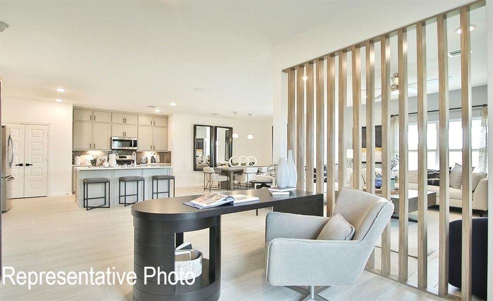 Living room featuring light hardwood / wood-style flooring