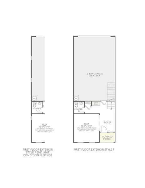 2D floor plan layout for the Regent by Tri Pointe Homes in Ascend, Charlotte, NC (Image 4).