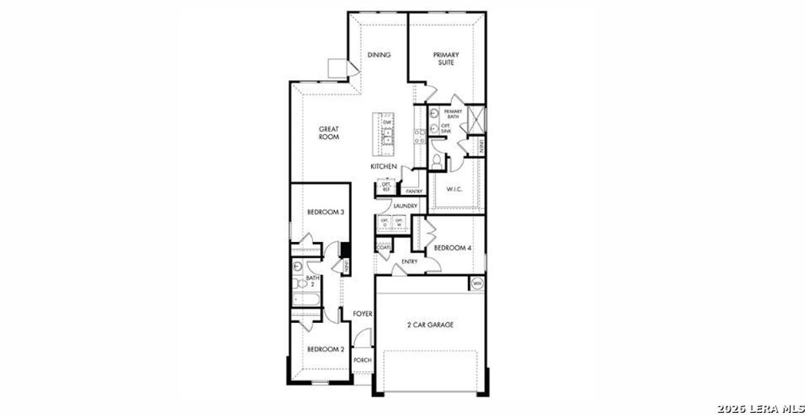 2D floor plan layout of this home in Stetson Ridge, Marion, TX (Image 3).