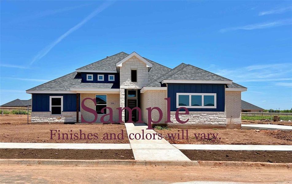 Front exterior of a new home in , Abilene, TX, highlighting curb appeal (Image 14).