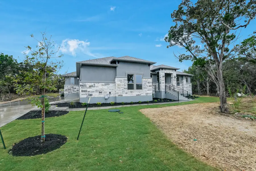 Representative exterior photo of a completed home built from the Llano II by Giddens Homes in Whispering Wind, Bertram, TX (Image 31). Representative exterior photo of a completed home built from the Llano II by Giddens Homes in Whispering Wind, Bertram, TX (Image 31).