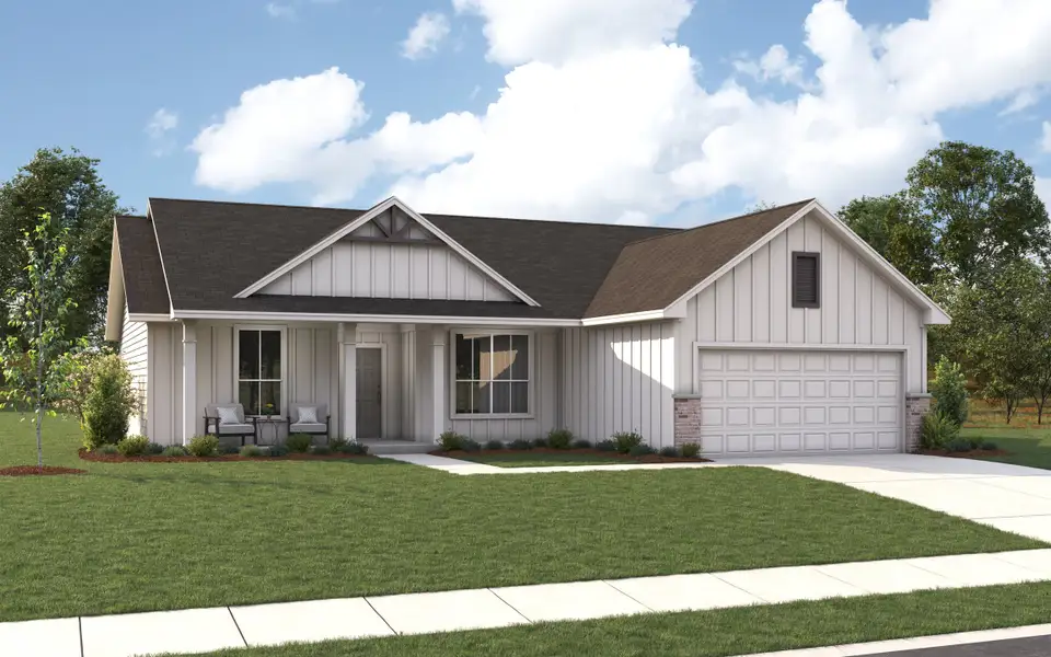 Representative exterior photo of a completed home built from the The 1462 by Stylecraft Builders in Stillwater Ranch, Tyler, TX (Image 1). Representative exterior photo of a completed home built from the The 1462 by Stylecraft Builders in Stillwater Ranch, Tyler, TX (Image 1).