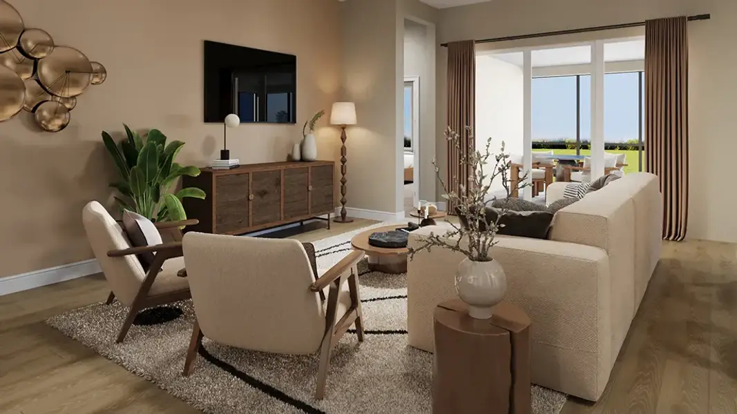 Representative furnished interior of a home built from the Genoa by Taylor Morrison in Esplanade at Pinewalk, St. Johns (Image 6). Representative furnished interior of a home built from the Genoa by Taylor Morrison in Esplanade at Pinewalk, St. Johns (Image 6).