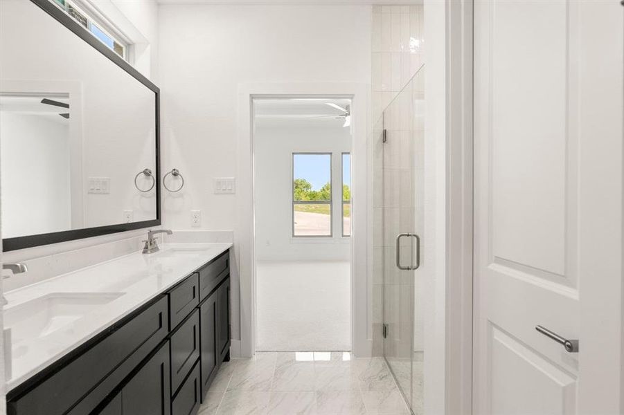 Furnished interior view inside a new home in Trails at Cottonwood Creek, Rowlett (Image 8). Furnished interior view inside a new home in Trails at Cottonwood Creek, Rowlett (Image 8).