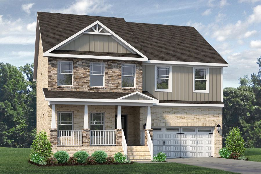 Representative exterior photo of a completed home built from the Kendall Lux by Keystone Homes NC in Weybridge, Burlington, NC (Image 23).