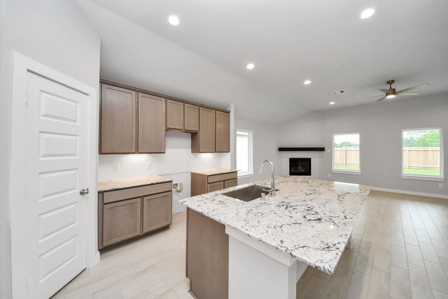 This kitchen is truly a chef's dream! Sample photo of completed home with similar floor plan. Actual colors and selections may vary.