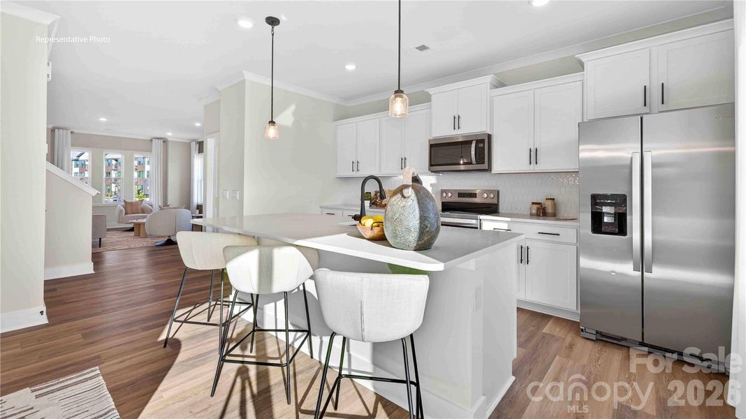 Furnished interior view inside a new home in The Townes at Lake Norman, Mooresville (Image 5).