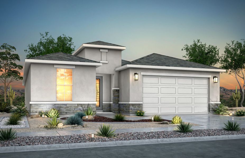 Representative exterior photo of a completed home built from the Journey by View Homes in The View at Desert Springs | Thoughtful Collection, El Paso, TX (Image 11).