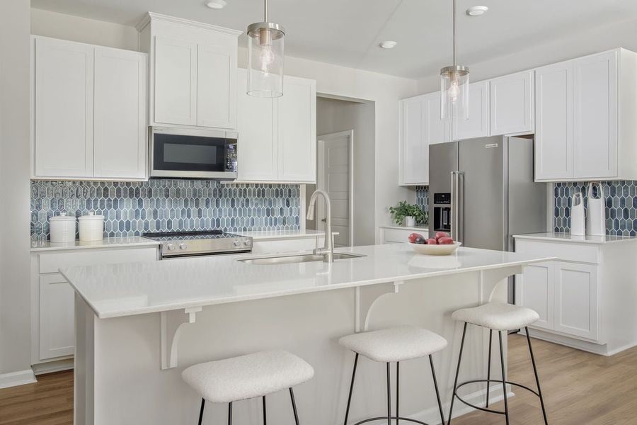 Representative furnished interior of a home built from the 1566 Modeled by KB Home in Brooks Mill - Reserve Series, Durham (Image 6). Representative furnished interior of a home built from the 1566 Modeled by KB Home in Brooks Mill - Reserve Series, Durham (Image 6).