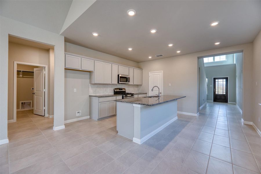 Furnished interior view inside a new home in Aldeana - Tejas Collection, Bonney (Image 6).