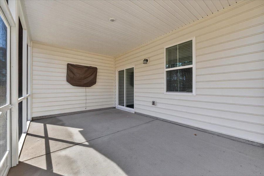 Exterior details and patio area of a home in Sweetgrass at Summers Corner, Summerville (Image 24).