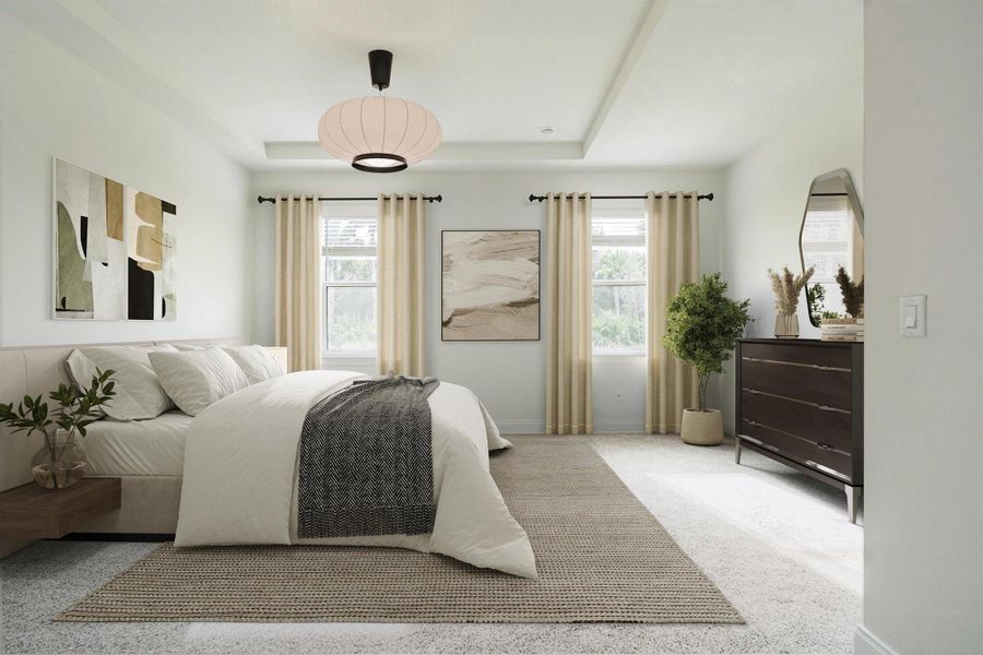 Furnished interior view inside a new home in Hampton Park - Signature Series, Vero Beach (Image 13). Furnished interior view inside a new home in Hampton Park - Signature Series, Vero Beach (Image 13).