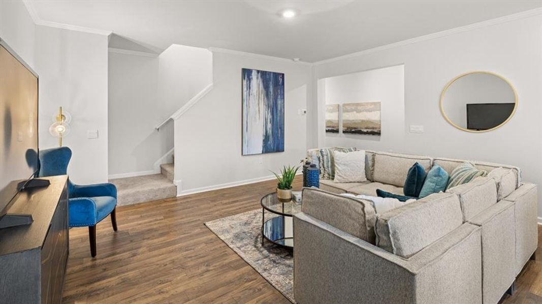 Furnished interior view inside a new home in Oconee Overlook Townhomes, Gainesville (Image 35).