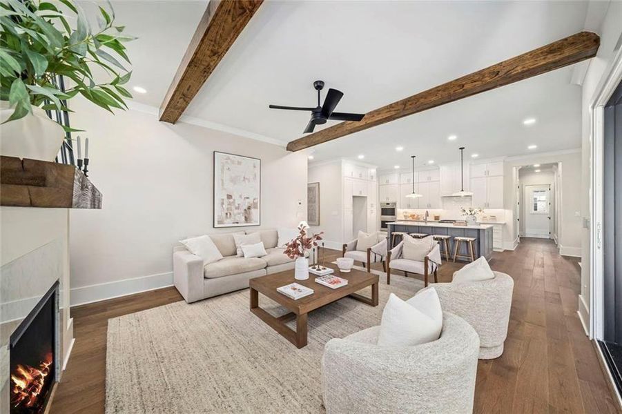 Furnished interior view inside a new home in , Atlanta (Image 62).
