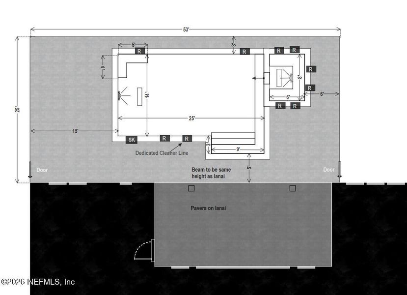 2D floor plan layout of this home in SilverLeaf, St. Augustine, FL (Image 3).