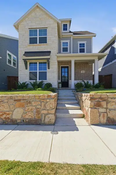 Front exterior of a new home in , Fort Worth, TX, highlighting curb appeal (Image 28). Front exterior of a new home in , Fort Worth, TX, highlighting curb appeal (Image 28).