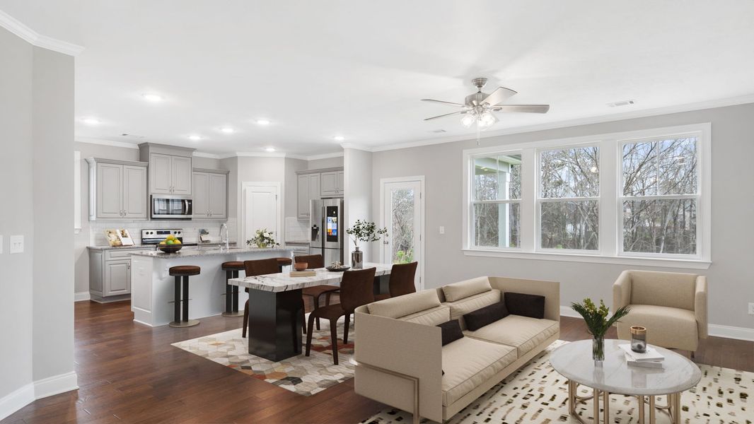 Furnished interior view inside a new home in Tillery Park, Grovetown (Image 14). Furnished interior view inside a new home in Tillery Park, Grovetown (Image 14).