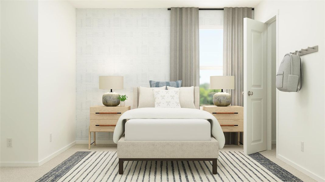 Furnished interior view inside a new home in Santa Fe Village, Cleveland (Image 17). Furnished interior view inside a new home in Santa Fe Village, Cleveland (Image 17).