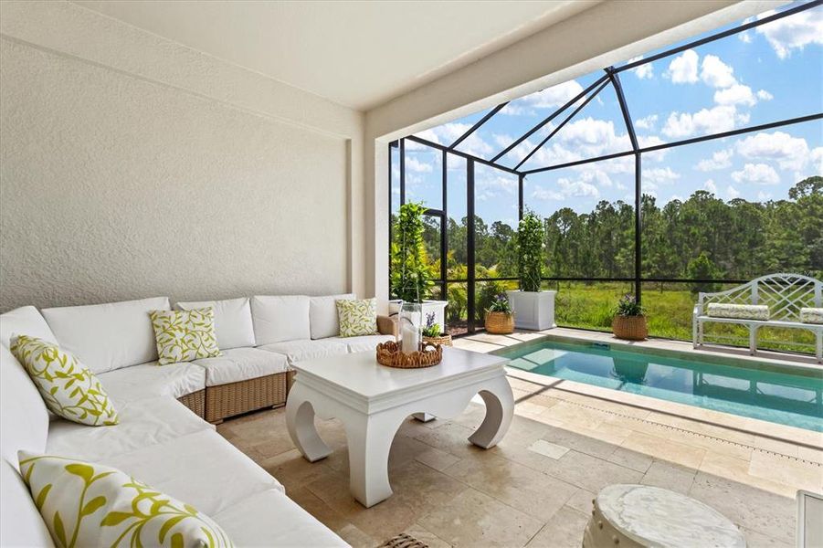 Exterior details and patio area of a home in Crosswind Ranch, Parrish (Image 40).