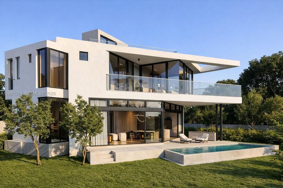 Exterior details and patio area of a home in , Miami Beach (Image 36).