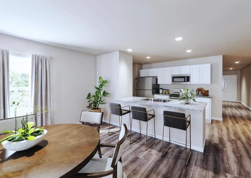 Furnished interior view inside a new home in Whispering Winds, Alvord (Image 7).