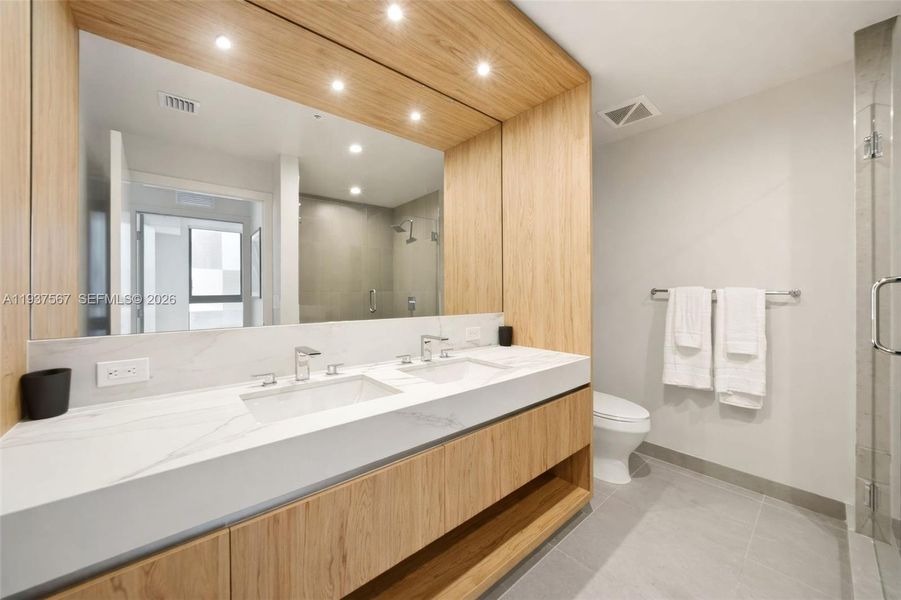 Furnished interior view inside a new home in , Miami (Image 9).