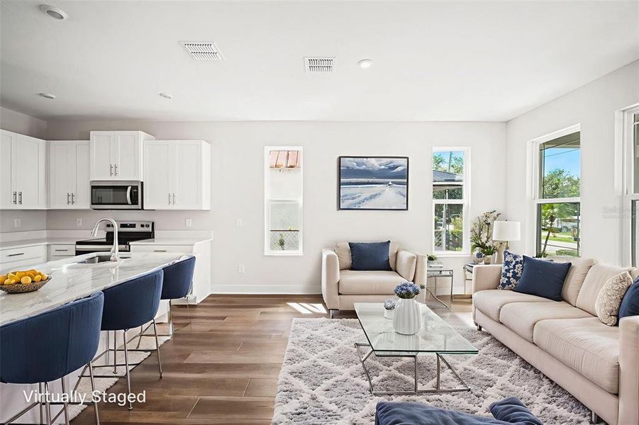 Furnished interior view inside a new home in , Tampa (Image 11). Furnished interior view inside a new home in , Tampa (Image 11).