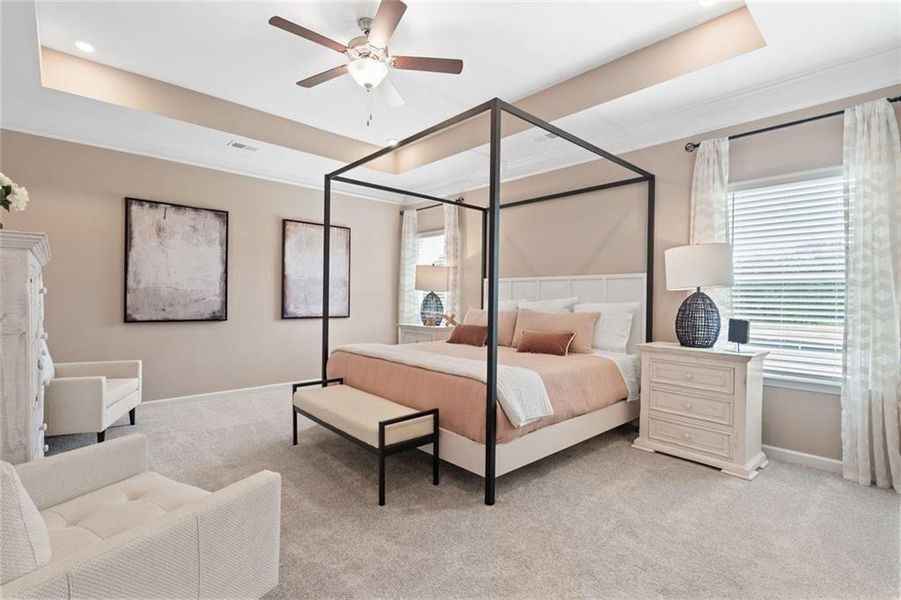 Furnished interior view inside a new home in Evergreen at Lakeside, Temple (Image 32).