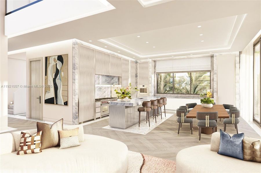 Furnished interior view inside a new home in , Miami Beach (Image 6). Furnished interior view inside a new home in , Miami Beach (Image 6).