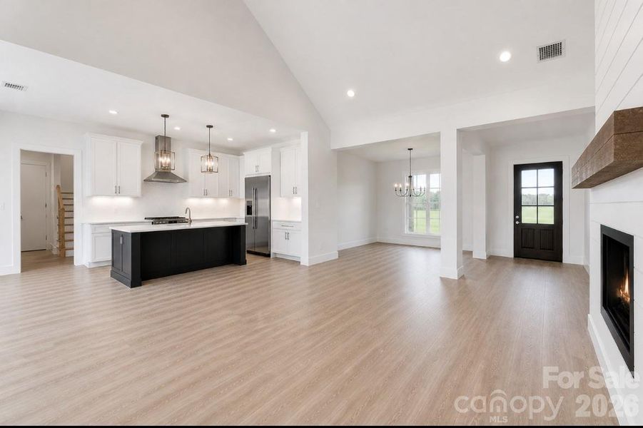 *representative photo- living room (dining room option of plan)