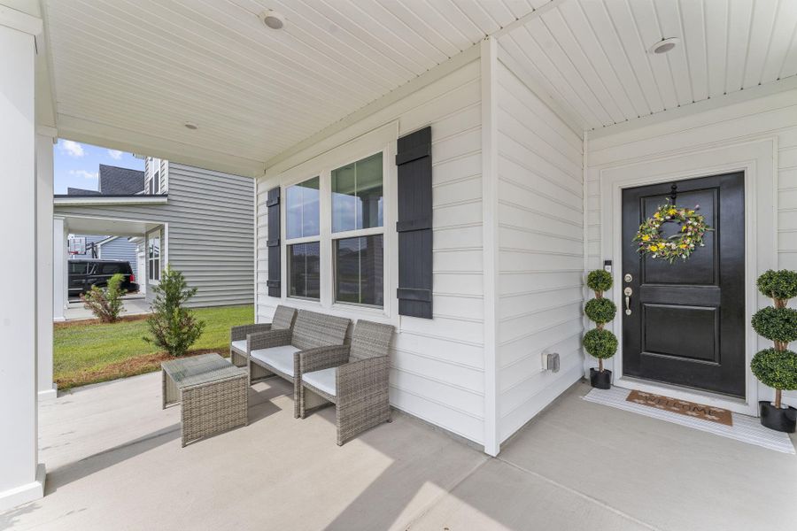 Exterior details and patio area of a home in Lindera Preserve at Cane Bay Plantation, Summerville (Image 25). Exterior details and patio area of a home in Lindera Preserve at Cane Bay Plantation, Summerville (Image 25).