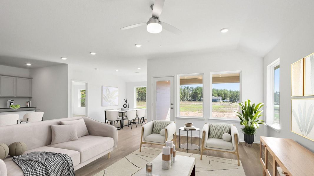 Furnished interior view inside a new home in River Ranch Meadows, Dayton (Image 4). Furnished interior view inside a new home in River Ranch Meadows, Dayton (Image 4).